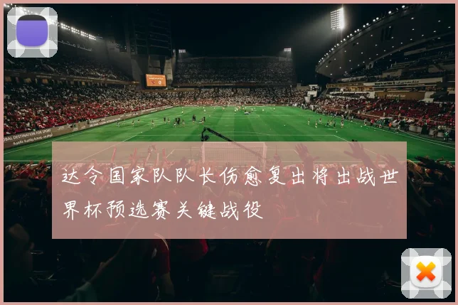 达令国家队队长伤愈复出将出战世界杯预选赛关键战役